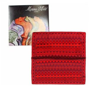 Яркий платок в карман пиджака красных тонах с узором Marina D`Este 821005 D'Este. Цвет: красный