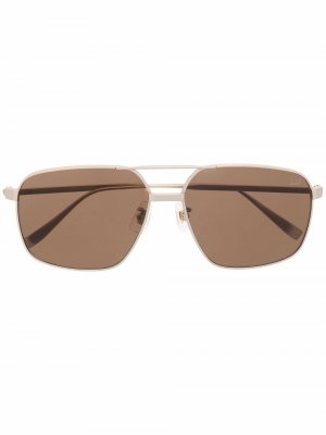 Солнцезащитные очки-авиаторы Dunhill. Цвет: золотистый