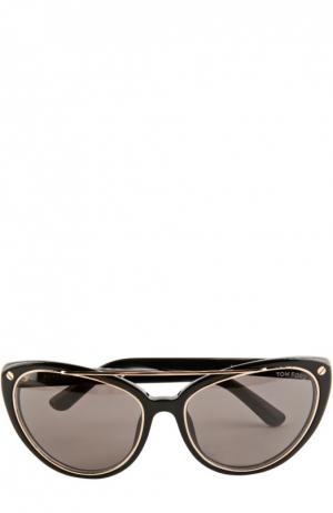Солнцезащитные очки с футляром Tom Ford. Цвет: черный