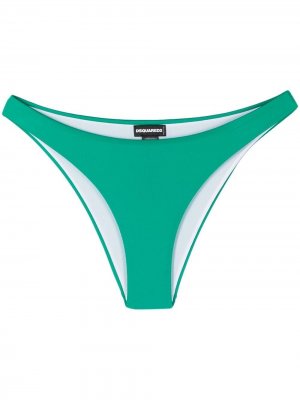 Плавки бикини с логотипом Dsquared2. Цвет: зеленый