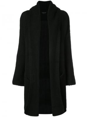 Текстурированный кардиган-пальто Theperfext. Цвет: чёрный