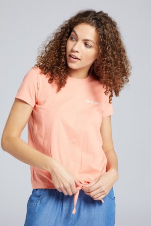 Женская футболка с графикой и завязками спереди из экологически чистой ткани Lexi , розовый Animal