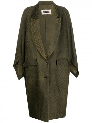 Пальто с узором Uma Wang. Цвет: зеленый