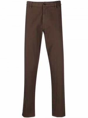 Прямые брюки чинос Aspesi. Цвет: коричневый