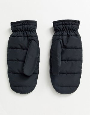 Черные перчатки -Черный Weekday