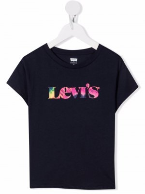 Levis Kids футболка с логотипом Levi's. Цвет: синий