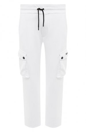 Хлопковые брюки-карго KNT. Цвет: белый
