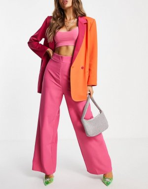 Ярко-розовые брюки с широкими штанинами от комплекта -Розовый цвет Lasula