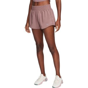 Короткие шорты one dri-fit на подкладке длиной 3 дюйма , цвет smokey mauve/reflective silv Nike