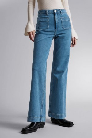 Расклешенные джинсы , синий H&M