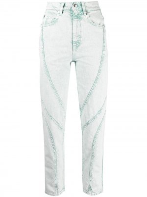 Seam-detail cropped jeans IRO. Цвет: зеленый