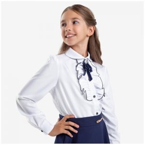 Школьная рубашка , размер 158, белый Kapika. Цвет: белый