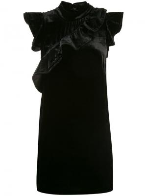 Платье с оборками Mcguire Denim. Цвет: черный