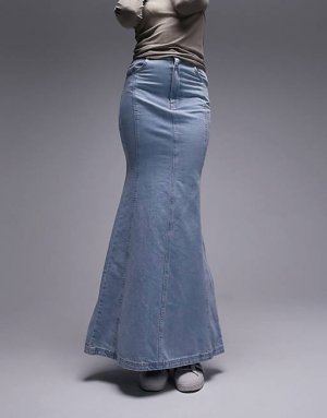 Джинсовая юбка с завышенной талией Tall Topshop
