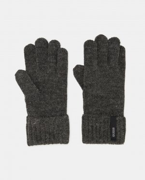 Базовые мужские шерстяные перчатки. , серый Guess
