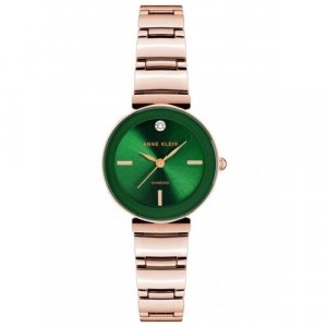 Наручные часы Diamond 2434GNRG, зеленый, золотой ANNE KLEIN