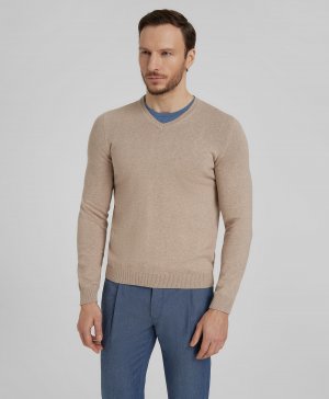 Пуловер трикотажный KWL-0677 BEIGE HENDERSON. Цвет: бежевый