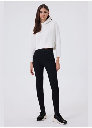 Супероблегающие черные женские джинсовые брюки с высокой талией Lee Cooper