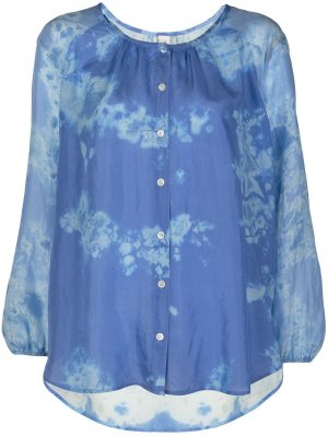 Блузка с абстрактным принтом Raquel Allegra. Цвет: синий
