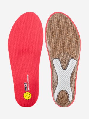 Стельки FlashFit Winter + Slim (для узкой обуви), Красный Sidas. Цвет: красный