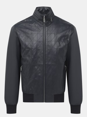 Кожаные куртки Alessandro Manzoni. Цвет: темно-синий