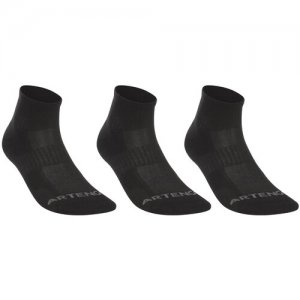 Носки для тенниса со средней манжетой RS 500 черные 3 пары ARTENGO Х Черный EU39/42 Decathlon. Цвет: черный