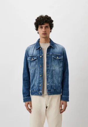 Куртка джинсовая Dondup. Цвет: голубой
