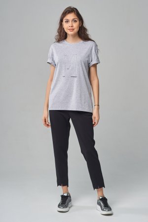 Блуза MARI-LINE. Цвет: серый