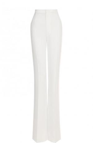 Однотонные расклешенные брюки из вискозы Dsquared2. Цвет: белый