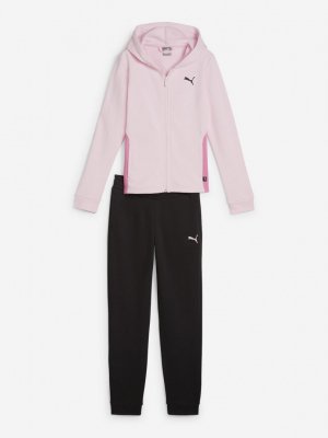 Костюм для девочек Sweat Suit, Розовый PUMA. Цвет: розовый