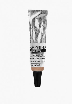 Пигмент для макияжа Krygina Cosmetics CONCRETE, универсальное средство, стойкий матовый финиш, тон beige, 4.5 мл. Цвет: бежевый