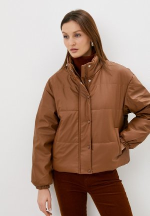 Куртка кожаная Vittoria Vicci. Цвет: коричневый