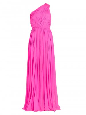 Шелковое шифоновое плиссированное платье , розовый Adam Lippes