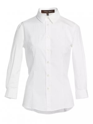 Классическая хлопковая блузка , белый Carolina Herrera