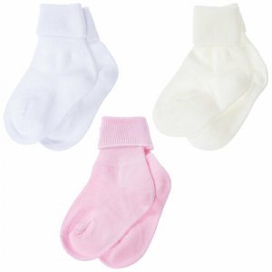 Носки 3 пары, размер 12-14, розовый, белый RuSocks. Цвет: розовый/белый