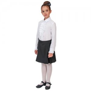 Школьная юбка , размер 36, 140, черный Шалуны. Цвет: серый