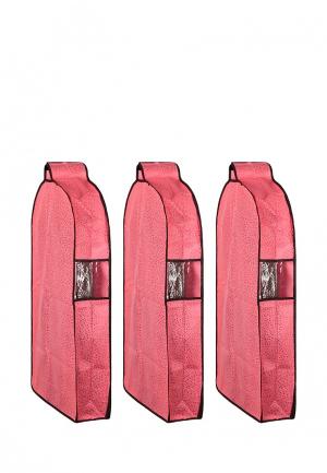 Комплект чехлов для верхней одежды 3 шт. El Casa MP002XU0CRYK. Цвет: розовый