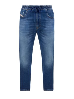 Зауженные джинсы D-Krooley Joggjeans® с эластичным поясом DIESEL. Цвет: синий