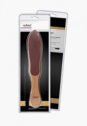 Пилка для педикюра Runail Professional деревянная. Цвет: коричневый