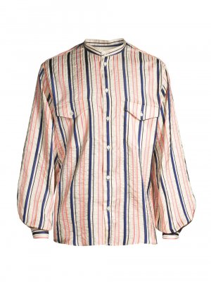 Полосатая шелковая рубашка, разноцветный Bally