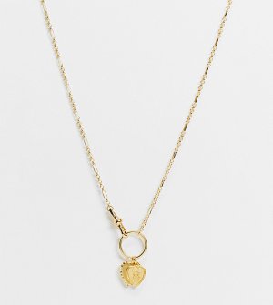 Позолоченное ожерелье с нескольким подвесками-сердечками Valentina-Золотистый Regal Rose
