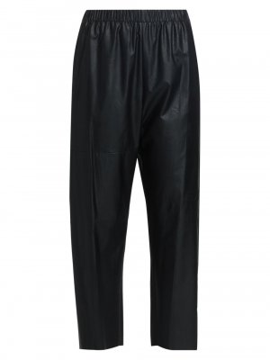 Укороченные брюки из искусственной кожи , черный MM6 Maison Margiela