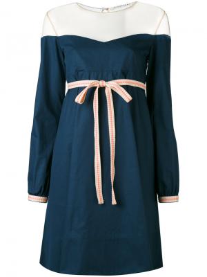Платье с открытыми плечами Miahatami. Цвет: синий