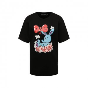 Хлопковая футболка Dolce & Gabbana. Цвет: чёрный