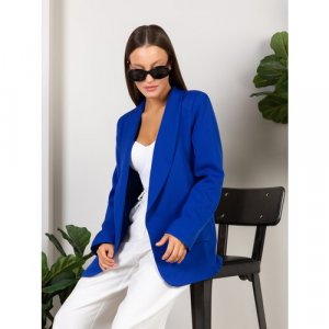 Пиджак , удлиненный, силуэт полуприлегающий, размер 50, синий AnyMalls. Цвет: черный
