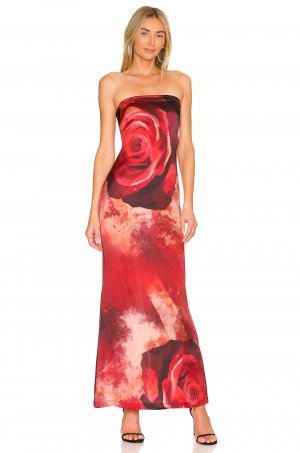 Платье Tube Silk Gown, цвет Red Rose Kim Shui