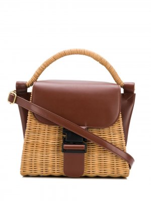 Плетеная сумка-тоут Zucca. Цвет: коричневый