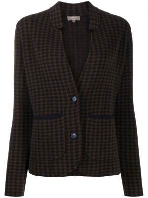 Кашемировый пиджак Milano в ломаную клетку N.Peal. Цвет: коричневый