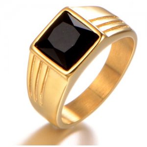 Перстень с черным камнем R195, Размер 21 Mr. MORGAN. Цвет: серебристый