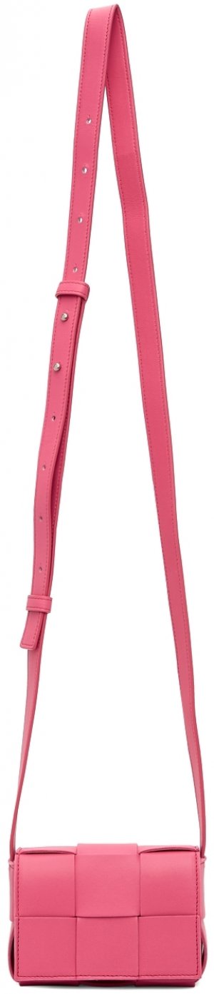 Pink Intrecciato Mini Cassette Bag Bottega Veneta. Цвет: 5618 bon bon silver